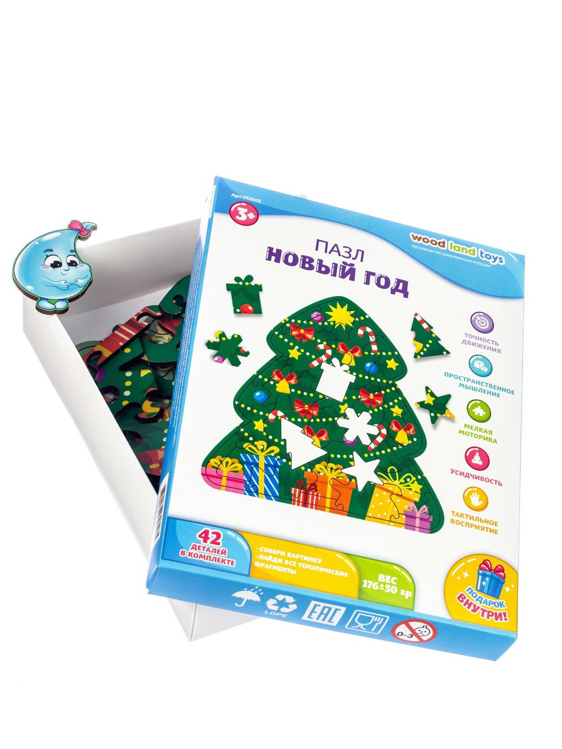 

WoodLand Toys Новогодняя елочка, 24,7х25,6 см, в коробке