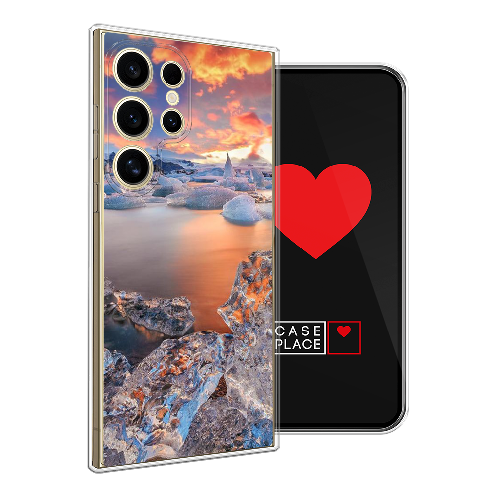 

Чехол на Samsung Galaxy S24 Ultra "Ледники", Синий;оранжевый, 2109250-1
