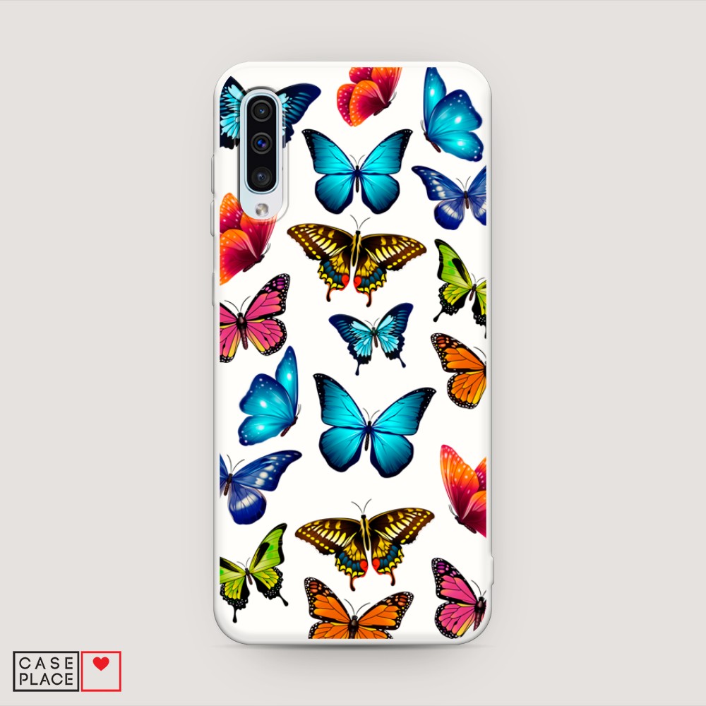 

Матовый силиконовый чехол "Разные бабочки" на Samsung Galaxy A30s, Разные бабочки
