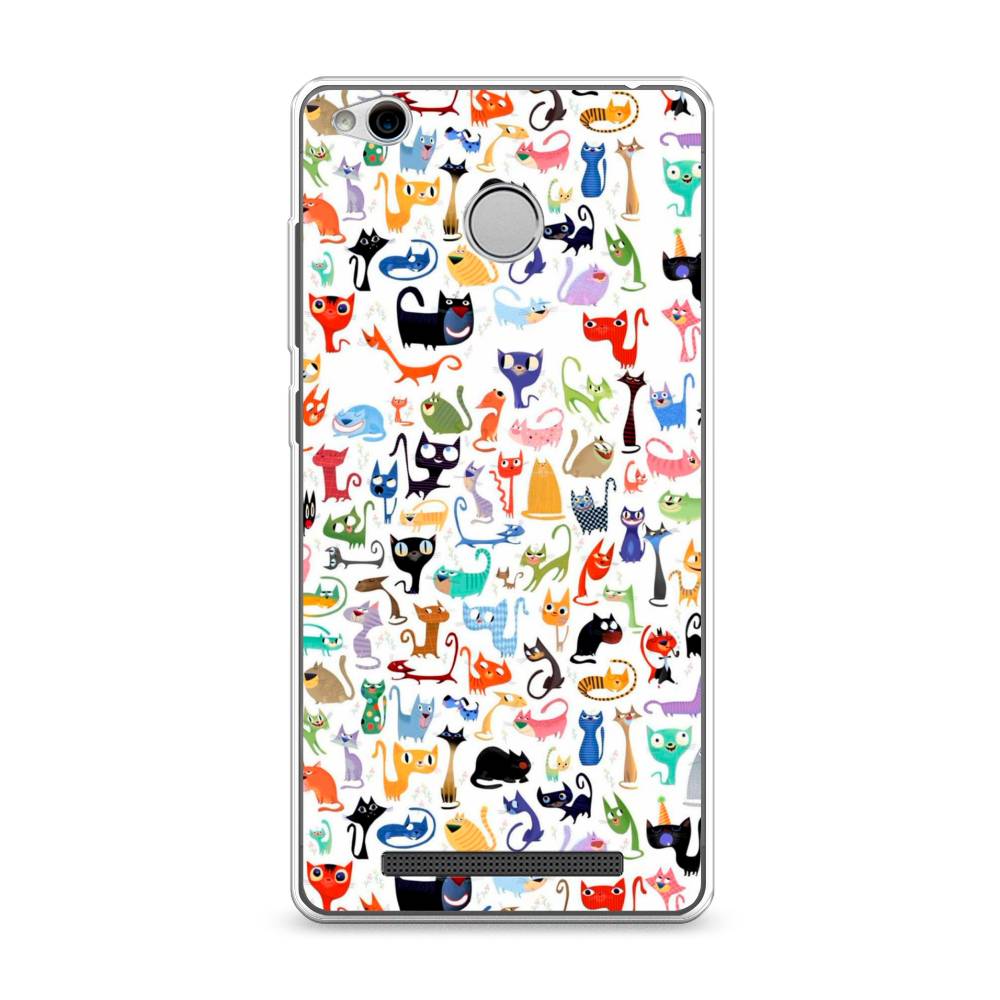 

Чехол на Xiaomi Redmi 3 Pro (3S) "Цветные коты", Разноцветный, 30950-1