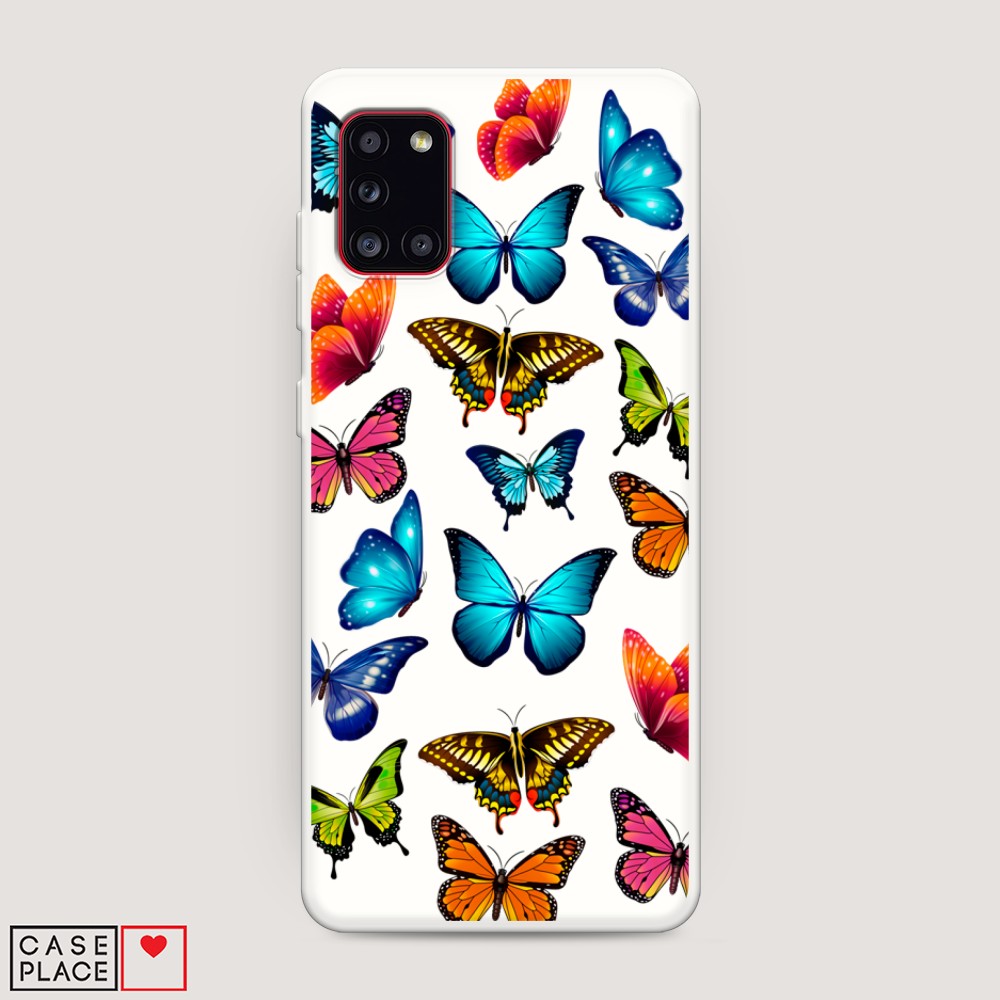 

Матовый силиконовый чехол "Разные бабочки" на Samsung Galaxy A31, Разные бабочки