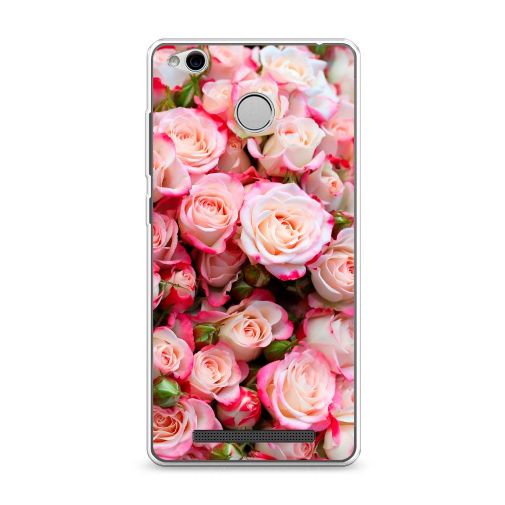 

Чехол на Xiaomi Redmi 3 Pro (3S) "Много роз", Розовый, 30950-2