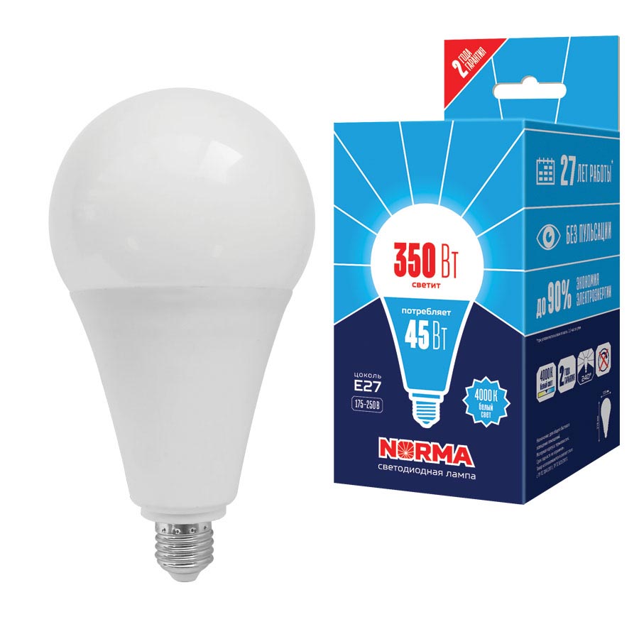 Лампочка Volpe LED-A120-45W/4000K/E27/FR/NR Norma LED-A