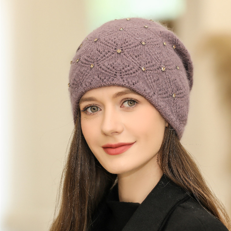 

Шапка женская WASABI TREND WH-00022 фиолетовая, Фиолетовый, WH-00022