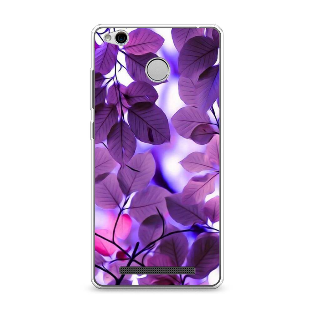 

Чехол для Xiaomi Redmi 3 Pro (3S) "Сиреневые листики", Фиолетовый;голубой, 30950-2