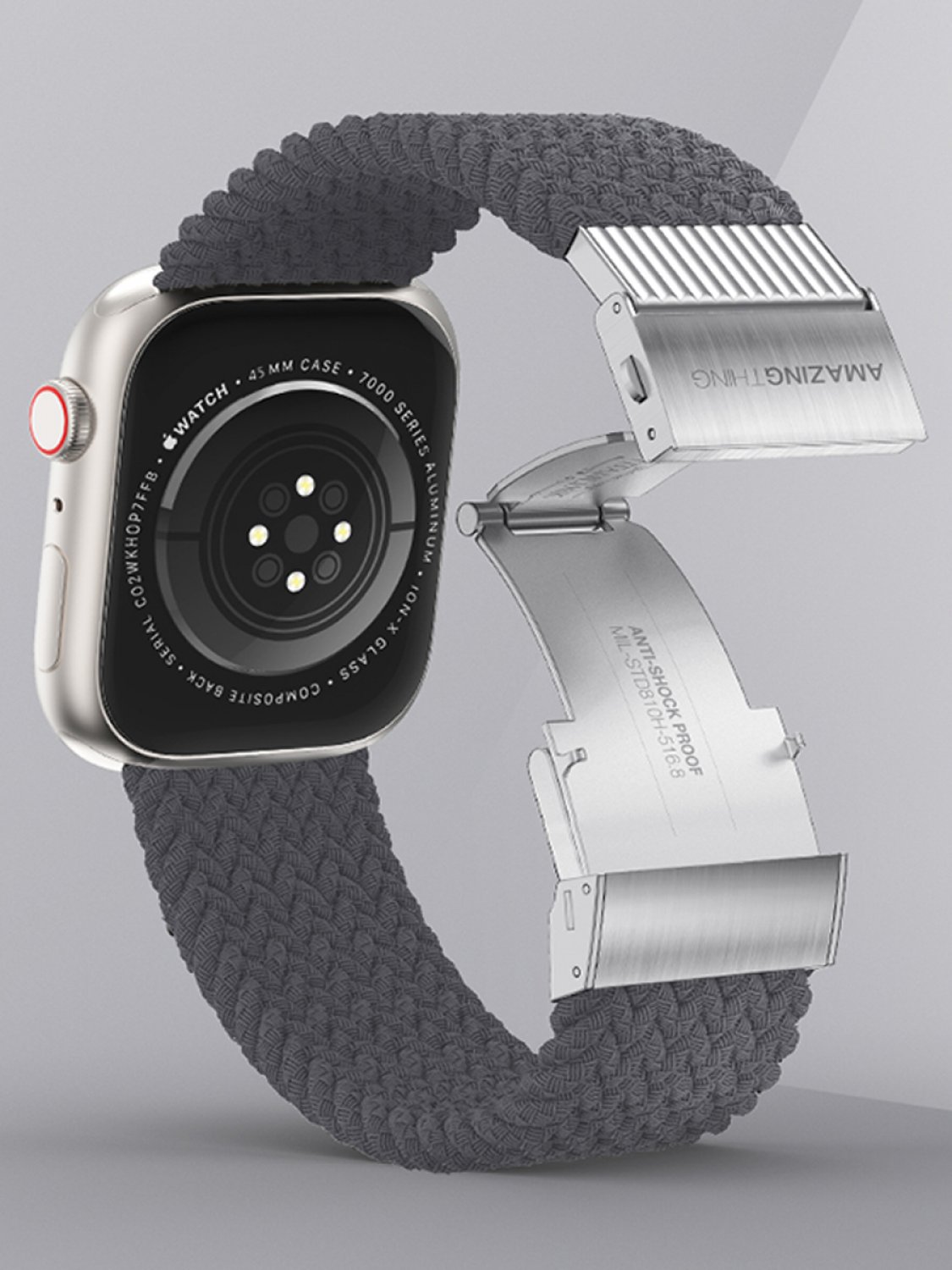 Ремешок для смарт-часов Amazingthing для Apple Watch 42/44mm/45mm/49mm