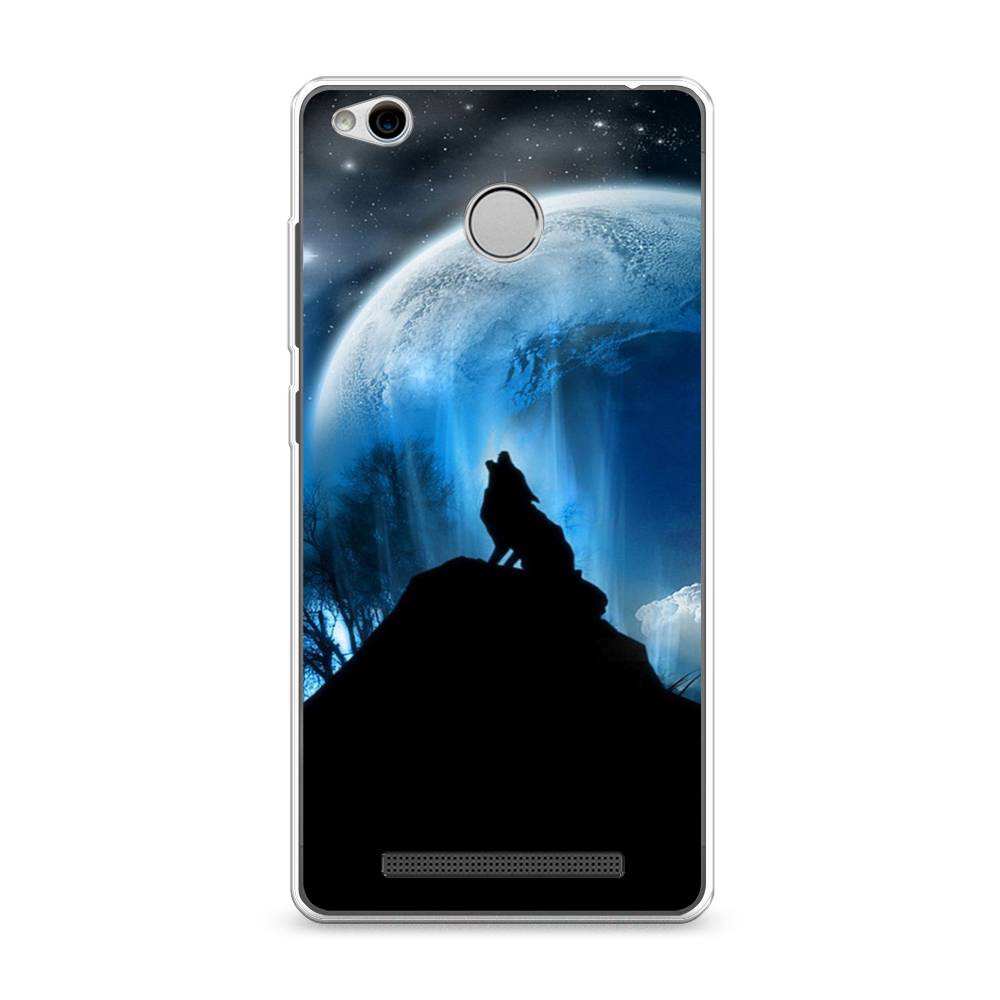 

Чехол на Xiaomi Redmi 3 Pro (3S) "Волк 2", Синий;черный;белый, 30950-1