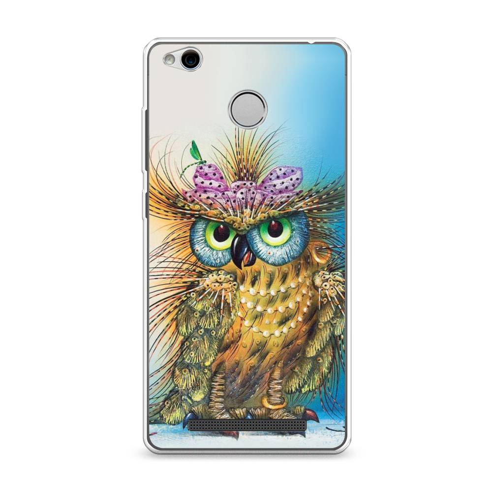 

Чехол для Xiaomi Redmi 3 Pro (3S) "Модная сова", Коричневый;голубой, 30950-1