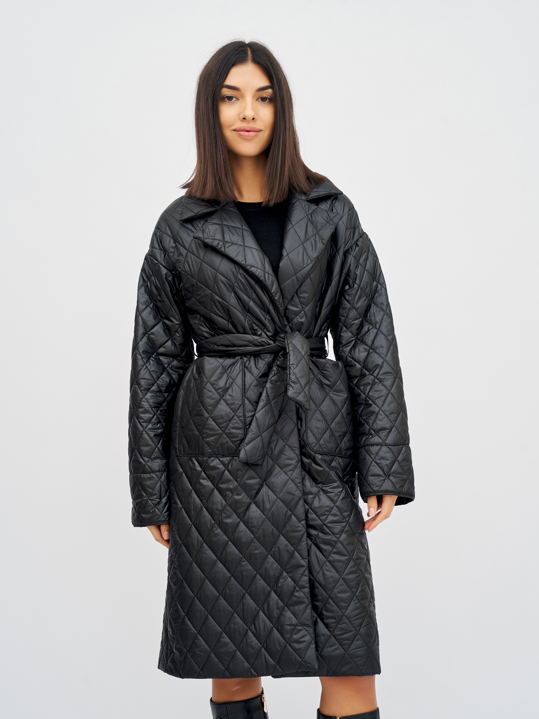 Пальто женское BrandStoff BS40002 черное 42 RU