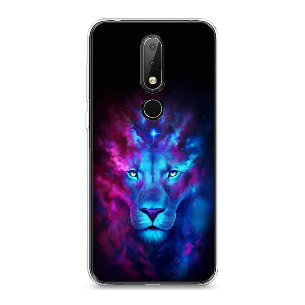 

Чехол Awog на Nokia X6 2018 / Нокиа X6 2018 "Космический лев", Голубой, 121450-1