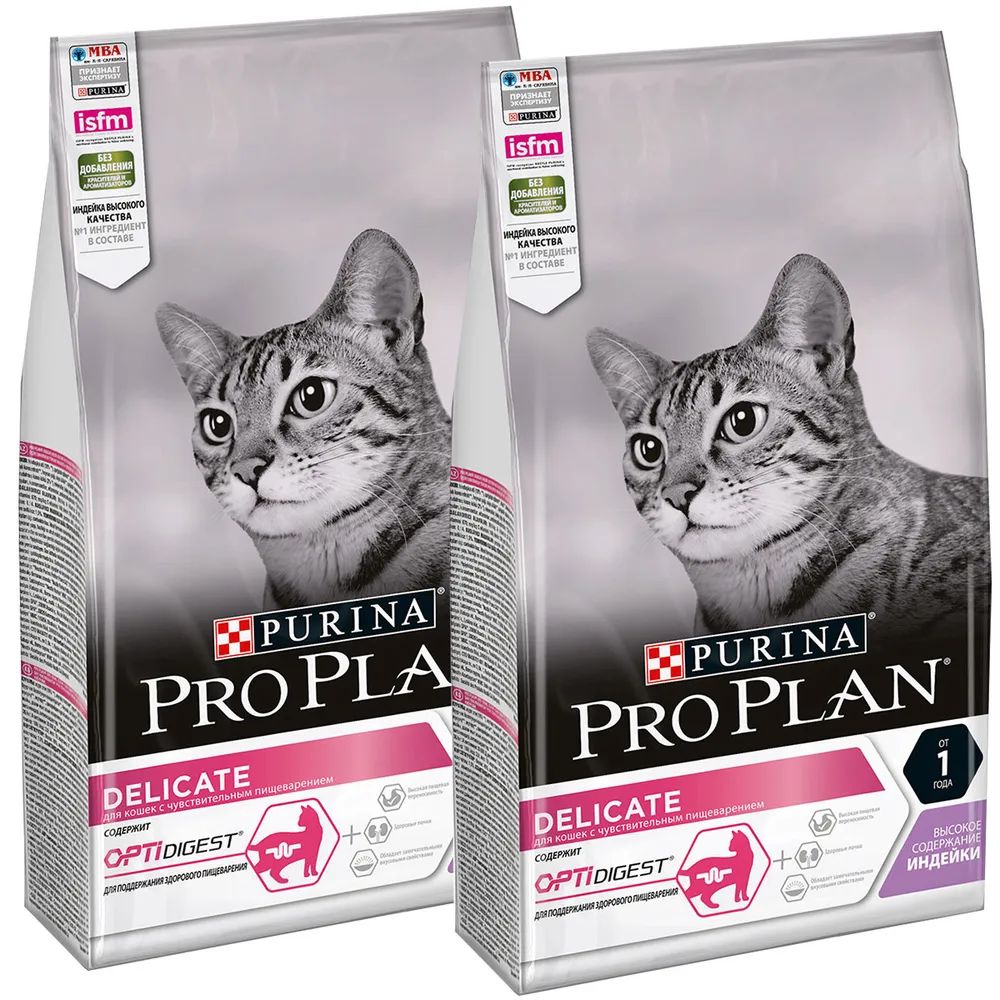 

Сухой корм для кошек Pro Plan Cat Optidigest Delicate Turkey индейка, 2 шт по 3 кг, PRO PLAN CAT OPTIDIGEST DELICATE TURKEY для взрослых кошек с чувствительным пищеварением с индейкой (3 + 3 кг)