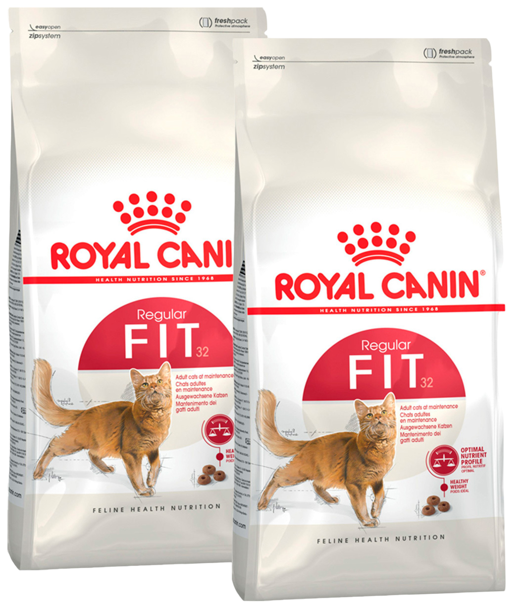 

Сухой корм для кошек Royal Canin Fit 32, 2 шт по 4 кг, ROYAL CANIN FIT 32 для активных взрослых кошек (4 + 4 кг)