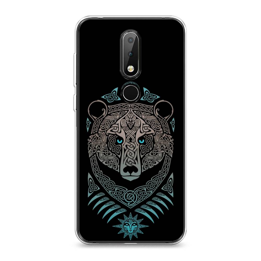 

Чехол Awog на Nokia X6 2018 / Нокиа X6 2018 "Кельтский медведь", Черный;серый, 121450-2
