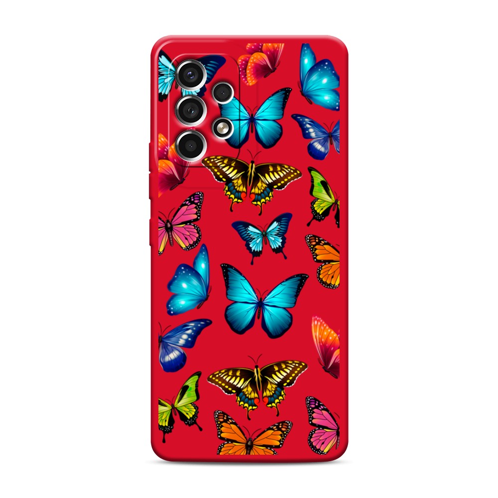 

Матовый силиконовый чехол "Разные бабочки" на Samsung Galaxy A53, Разные бабочки