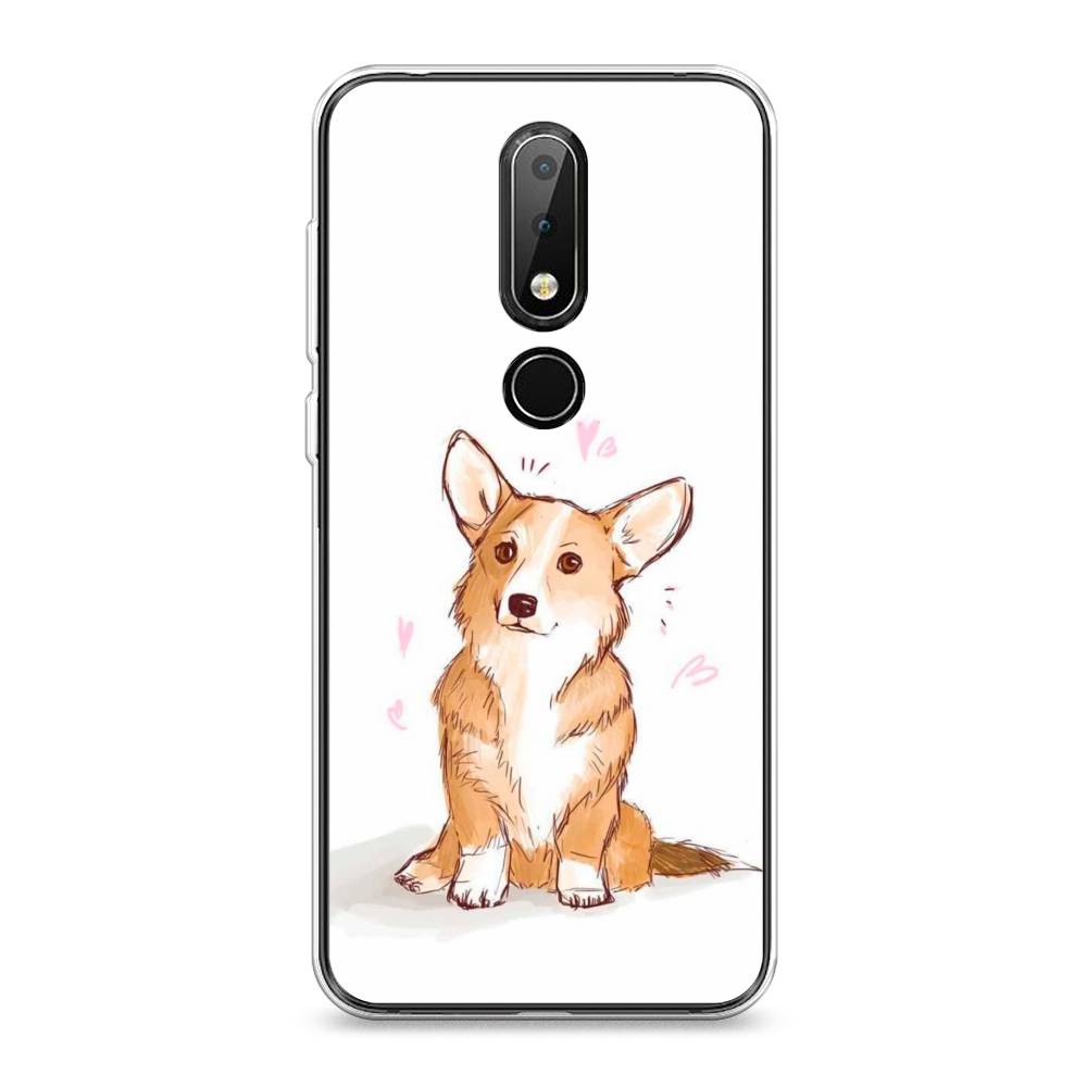 

Чехол Awog на Nokia X6 2018 / Нокиа X6 2018 "Корги любовь", Бежевый;белый, 121450-1