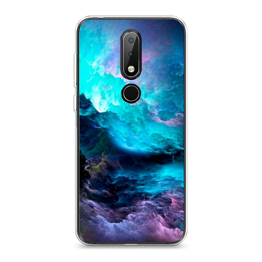

Чехол Awog на Nokia X6 2018 / Нокиа X6 2018 "Бирюзовое небо", Фиолетовый;черный, 121450-4