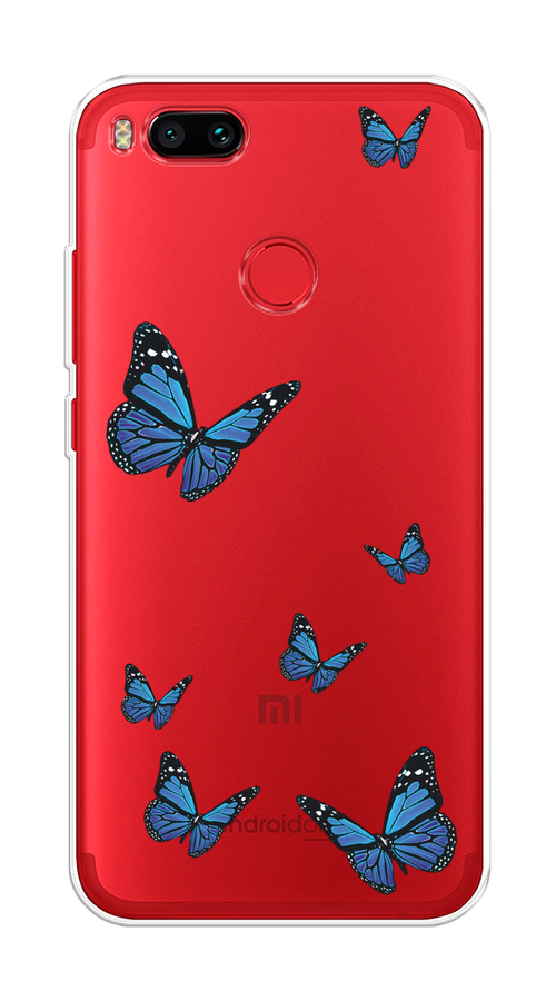 

Чехол на Xiaomi Mi A1/5X "Blue butterflies", Синий;черный, 32650-1