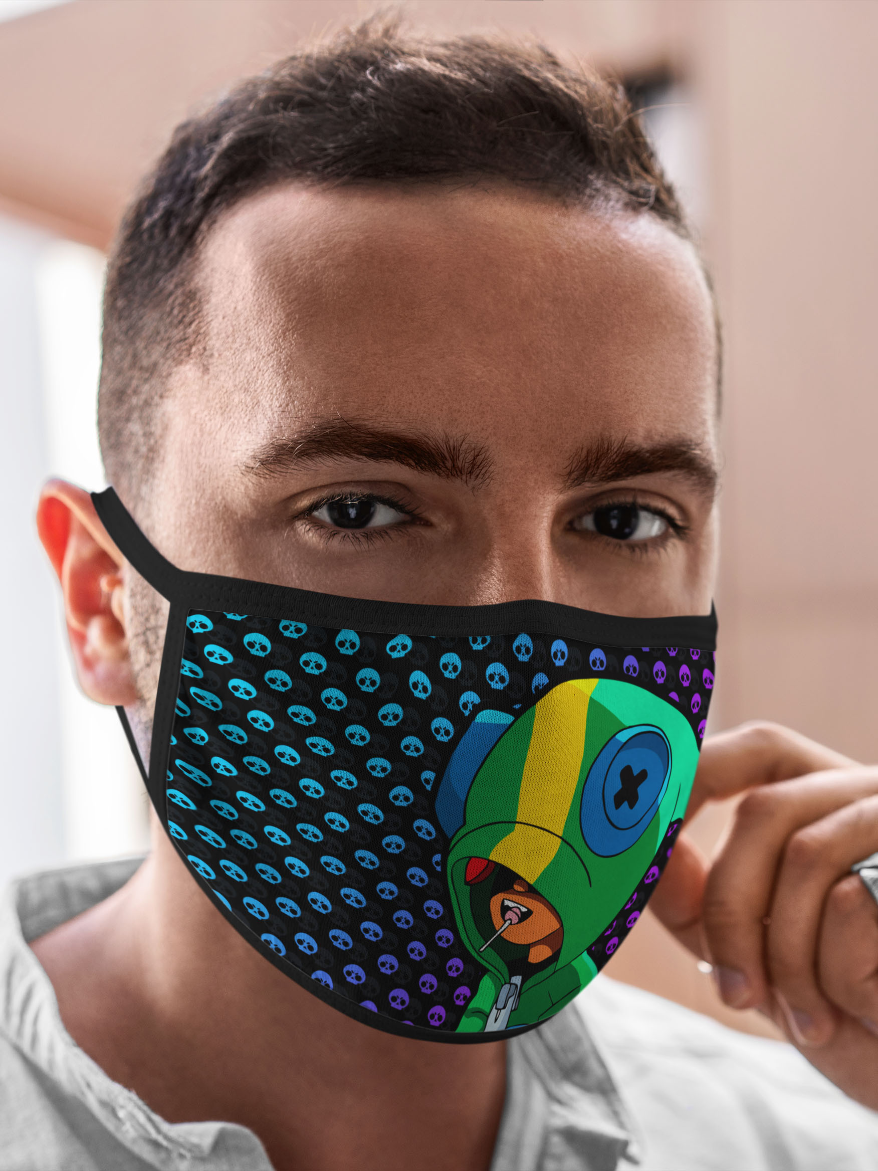 

Многоразовая маска унисекс Burnettie Brawl Stars Leon, Разноцветный, Brawl Stars Leon