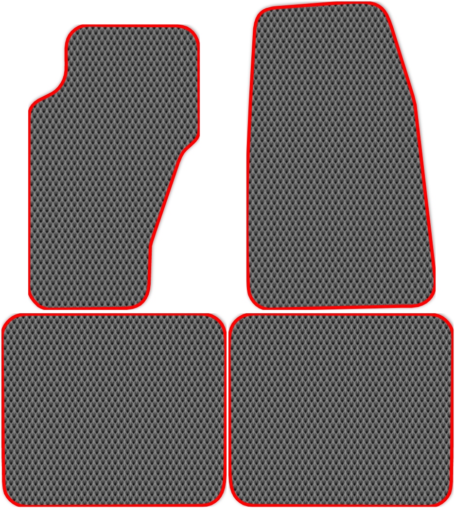 

Коврики ЭВА в салон для Jeep Grand Cherokee 2 (WJ) 1998 - 2005, 4 шт. серый, красный кант, 2802-S4N-H