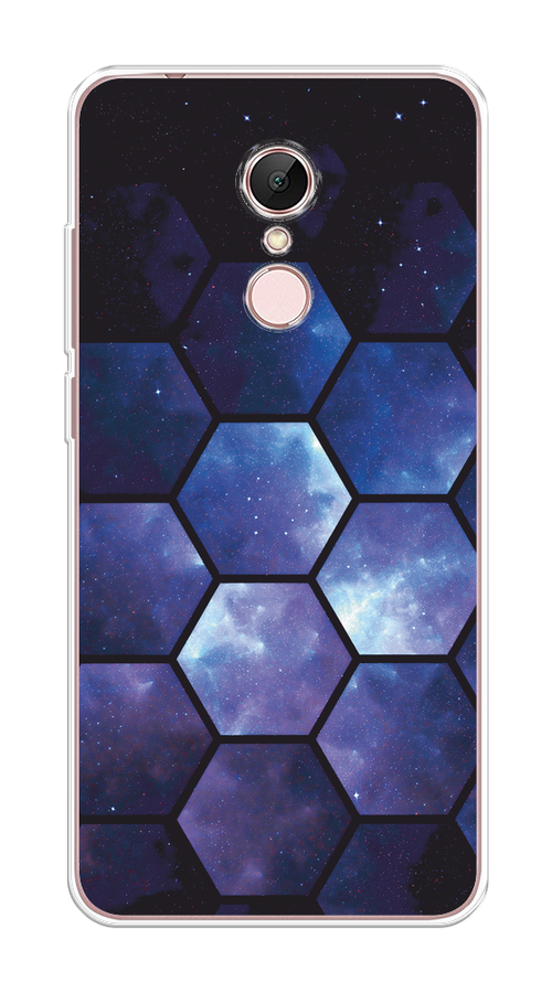 

Чехол на Xiaomi Redmi 5 "Соты космос", Черный;фиолетовый, 33050-1