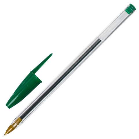 

Ручка шариковая Staff "Basic BP-01" 143739, зеленая, 1 мм, 50 штук
