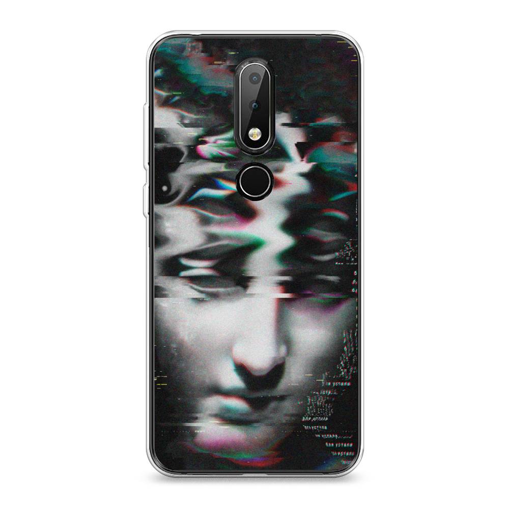 

Чехол Awog на Nokia X6 2018 / Нокиа X6 2018 "Glitch Art", Серый, 121450-9