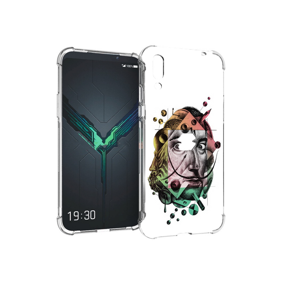 

Чехол MyPads Tocco для Xiaomi Black Shark 2 разноцветное лицо абстракция, Прозрачный, Tocco