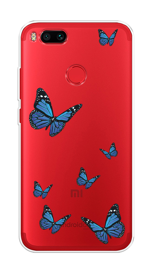 

Чехол на Xiaomi Mi A1/5X "Blue butterflies", Синий;черный, 32350-1