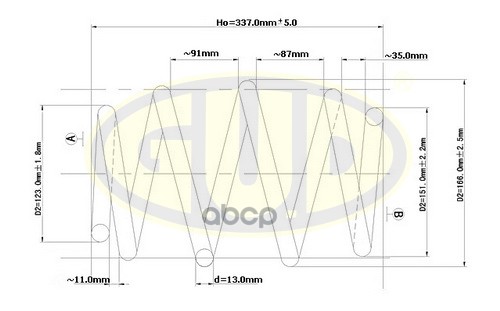 GUD GCS008428 Пружина подвески 1шт 7140₽