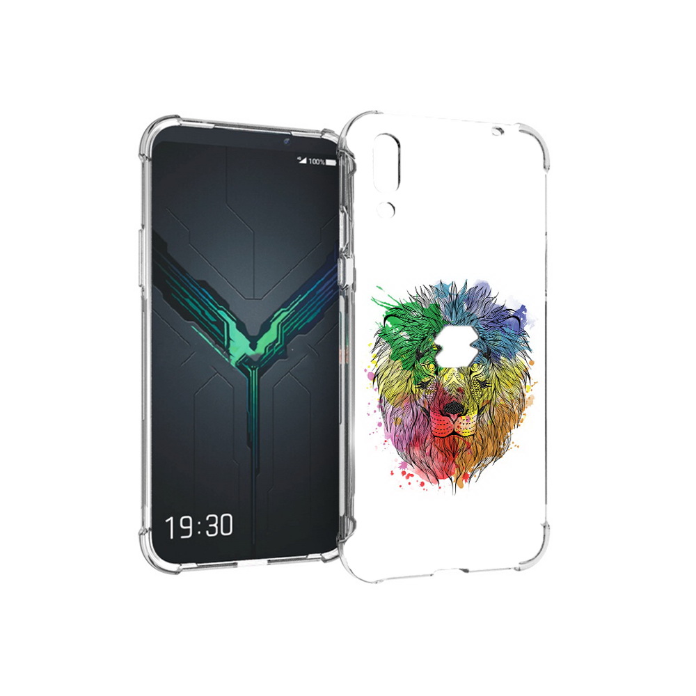 

Чехол MyPads Tocco для Xiaomi Black Shark 2 разноцветный гордый лев (PT144492.263.573), Прозрачный, Tocco