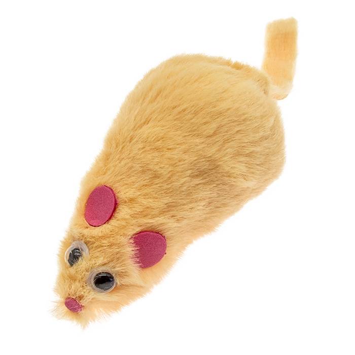 Игрушка для кошек Кот Лукас Мышь с искусственным мехом 10 см 10 шт