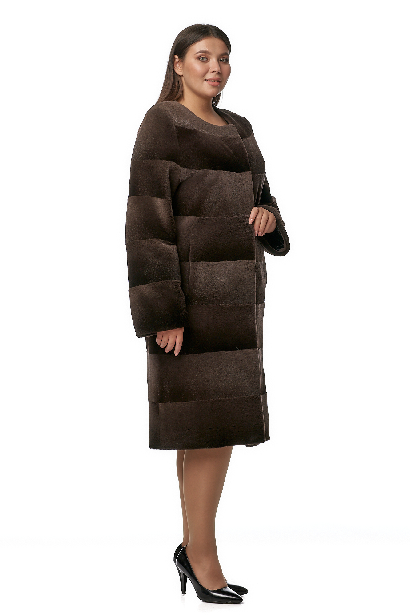 

Шуба женская МОСМЕХА 8013329 серая 50 RU, Серый, 8013329