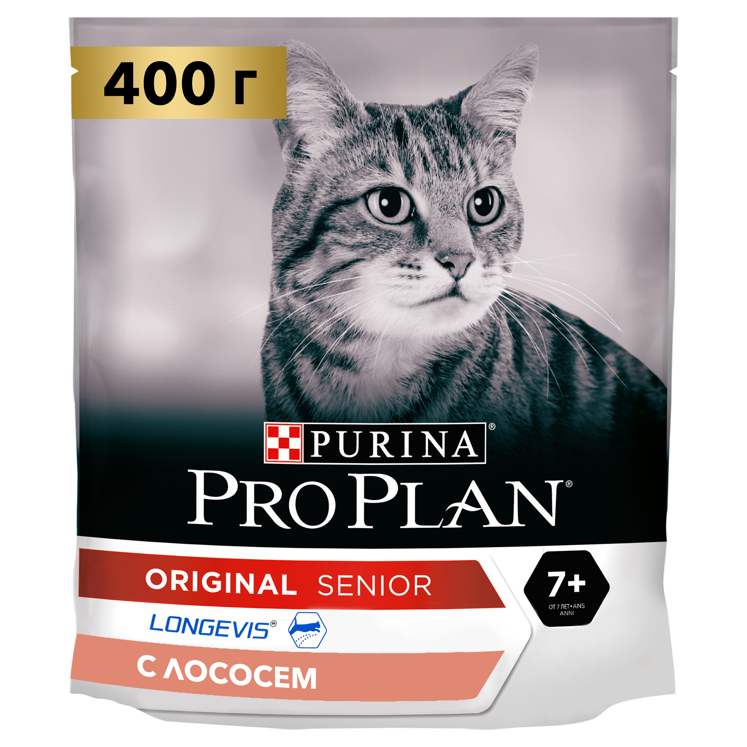 фото Сухой корм для кошек pro plan original senior 7+, для пожилых, лосось, 0,4кг