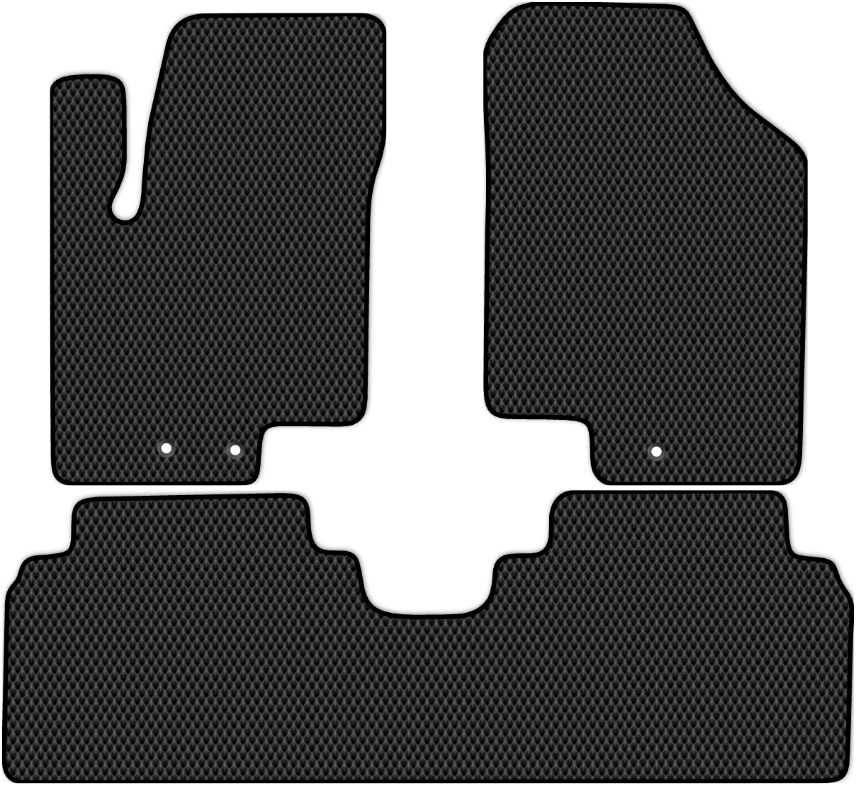

Коврики ЭВА в салон для Kia Venga 2010 - 2017, 3 шт. черный, 2924-W3YL-H
