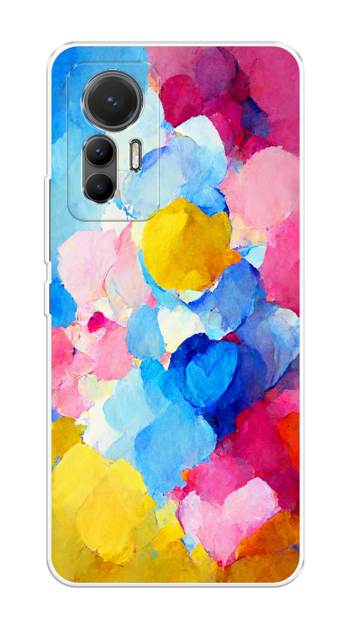 

Чехол на Xiaomi 12 Lite "Яркие пятна", Синий;голубой;желтый;розовый, 315050-1