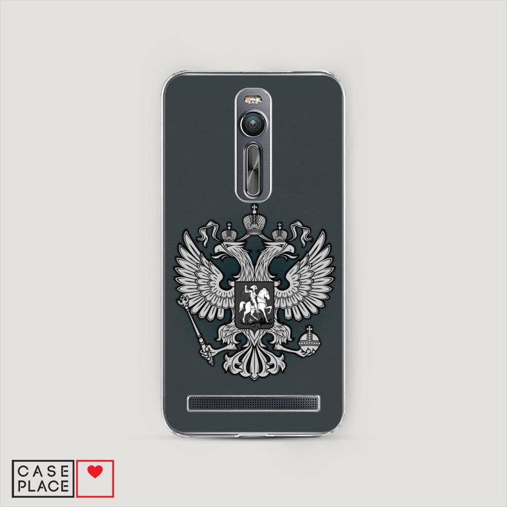 фото Чехол awog "герб россии серый" для asus zenfone 2 ze550ml/ze551ml