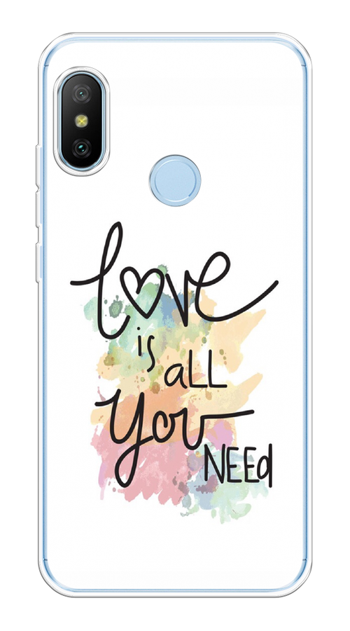 

Чехол на Xiaomi Redmi 6 Pro/6 Plus/Mi A2 Lite "Love is all you need", Белый;черный;зеленый, 33950-1