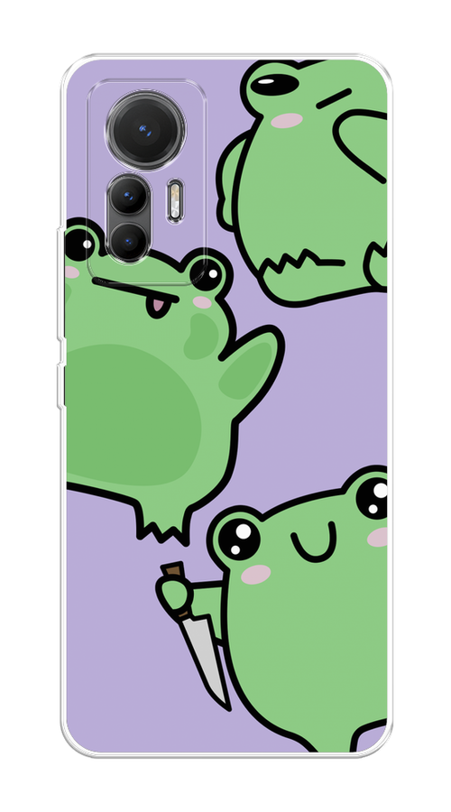

Чехол на Xiaomi 12 Lite "Опасные лягушата", Фиолетовый;зеленый;черный, 315050-1