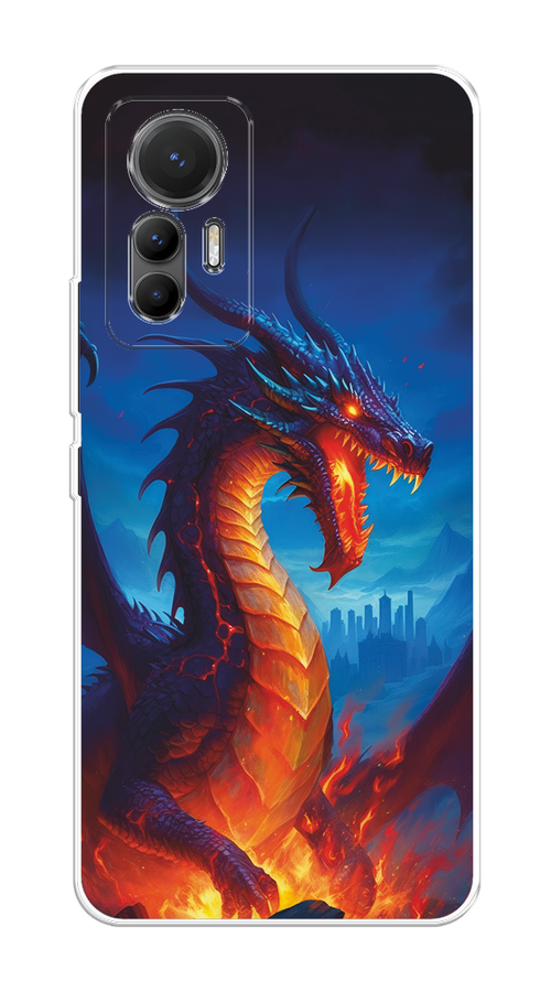 

Чехол на Xiaomi 12 Lite "Дракон над лавой", Оранжевый;коричневый;синий, 315050-1