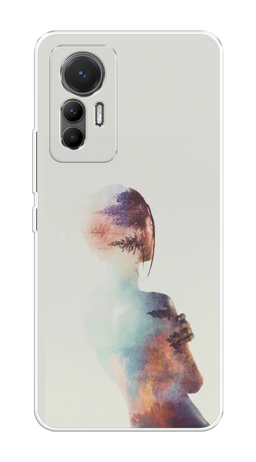 

Чехол на Xiaomi 12 Lite "Девушка-лес", Розовый;голубой;серый, 315050-1