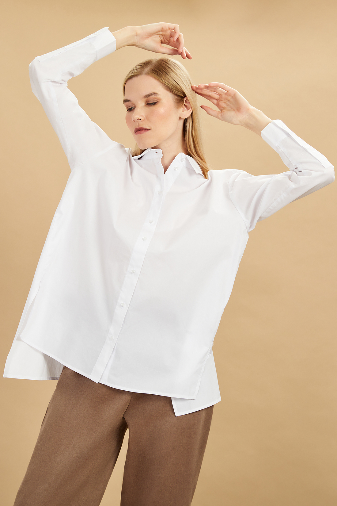Рубашка женская Baon B1722512 белая XL
