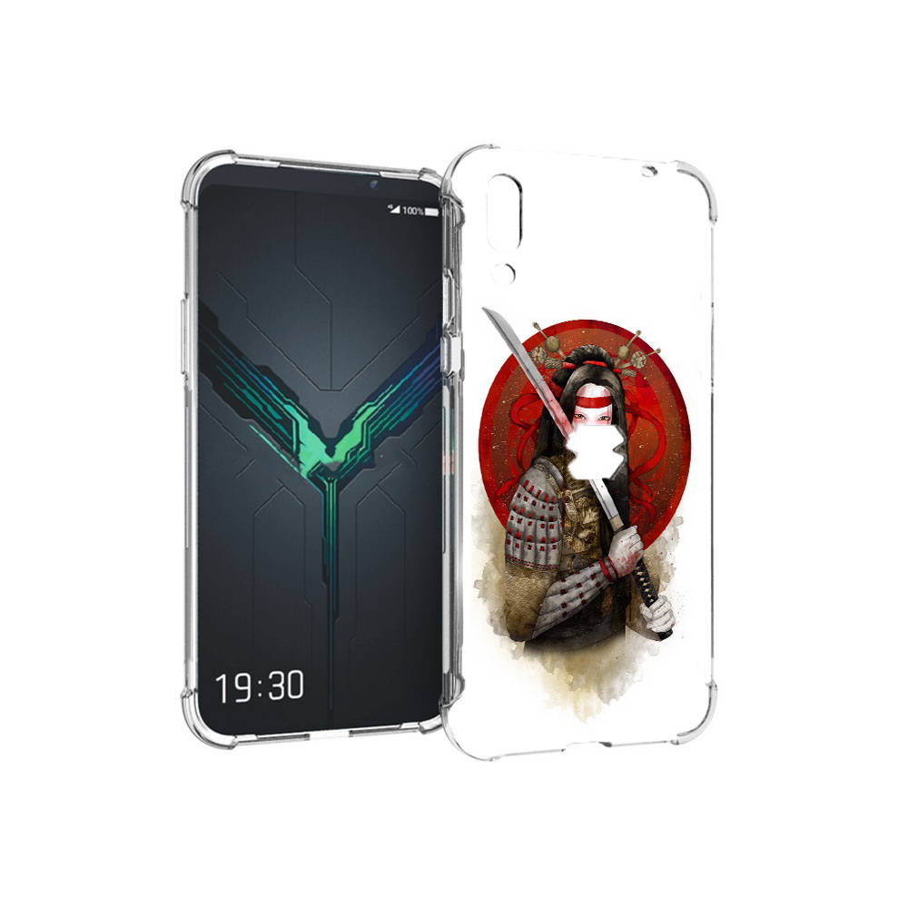 

Чехол MyPads Tocco для Xiaomi Black Shark 2 рисованная девушка с катаной, Прозрачный, Tocco