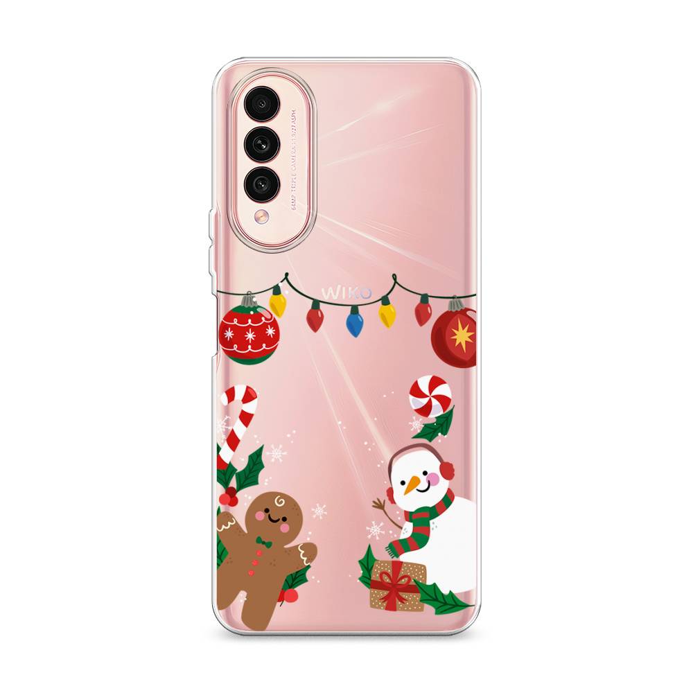 

Чехол на Wiko T50 "Новогоднее настроение", Коричневый;красный;зеленый, 3400350-5