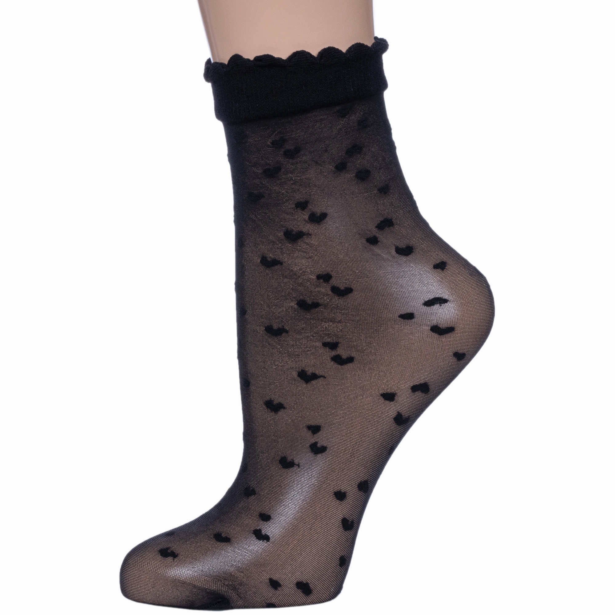 

Носки женские Gabriella 710 LOVIE черные, Черный, 710 LOVIE