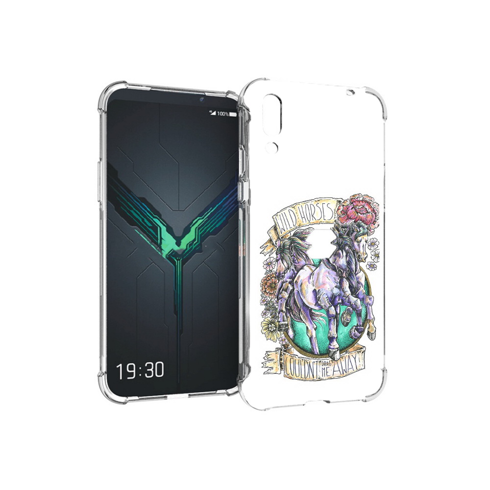 

Чехол MyPads Tocco для Xiaomi Black Shark 2 рисунок коней в цветах (PT144492.263.582), Прозрачный, Tocco