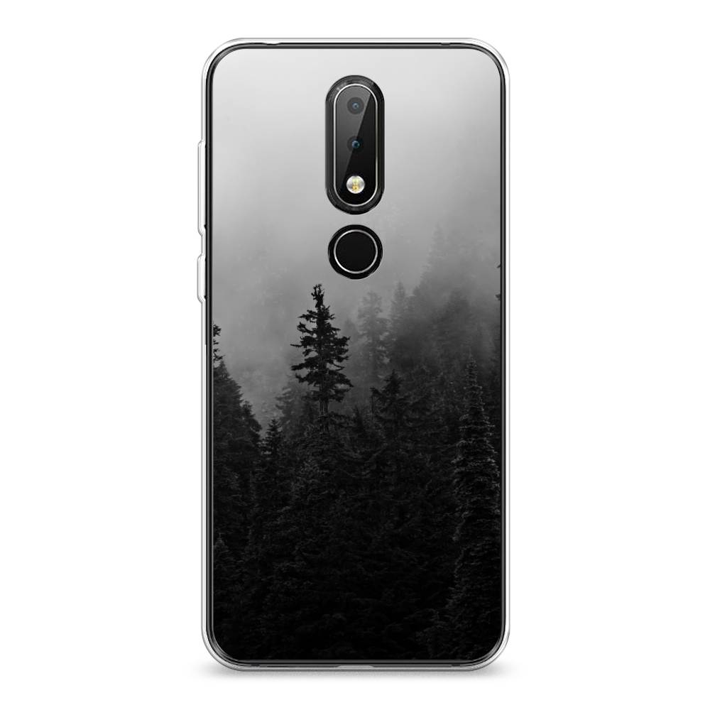 

Чехол на Nokia 6.1 Plus "Туманный лес", Серый;черный, 121850-2
