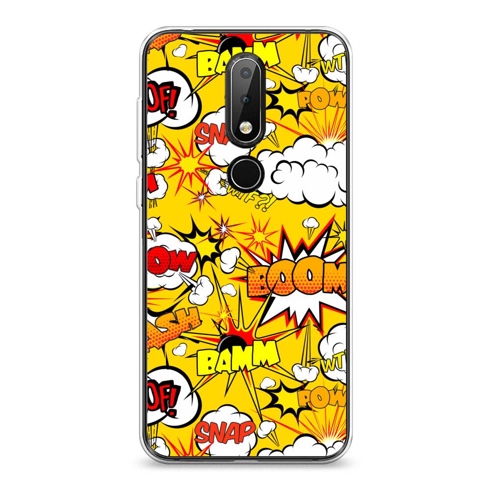

Чехол на Nokia 6.1 Plus "Поп Арт эффекты", Желтый;белый;оранжевый, 121850-6