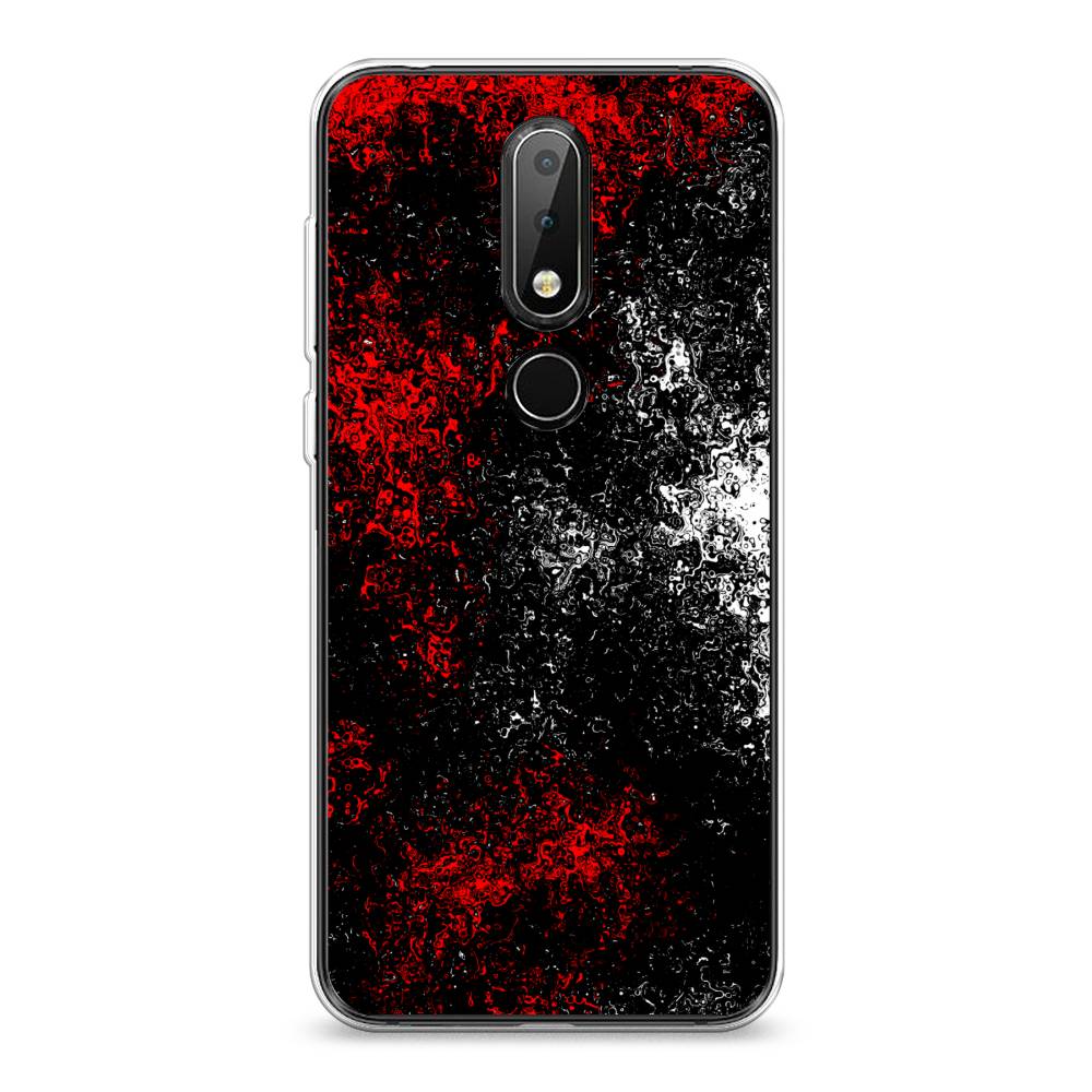 

Чехол на Nokia 6.1 Plus "Монотипия", Красный;черный;белый, 121850-3