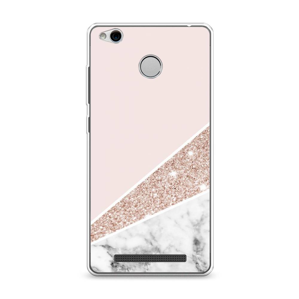 

Чехол для Xiaomi Redmi 3 Pro (3S) "Блестящий розовый мрамор", 30950-3