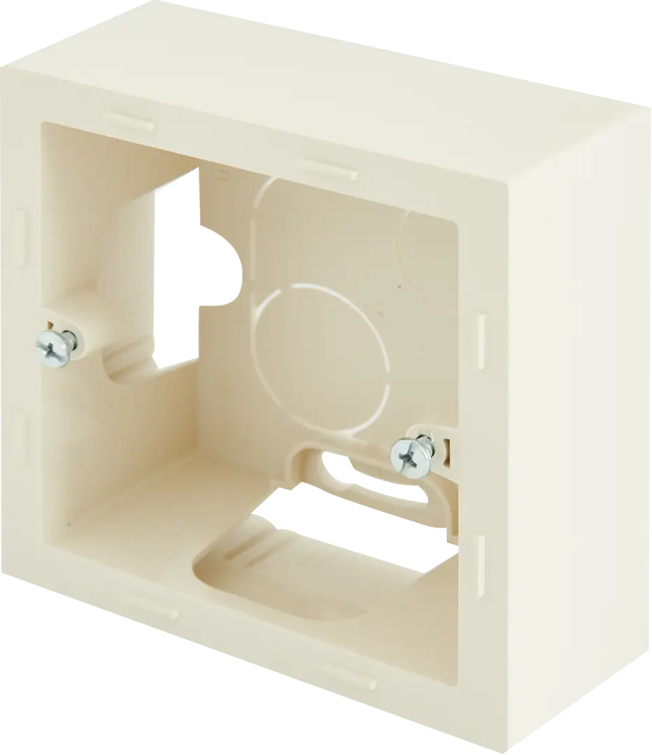 Коробка для накладного монтажа Lexman Lilian цвет слоновая кость buro сетевой фильтр 5 розеток 500sh 1 8 sw w 1 8м белый коробка 1159720